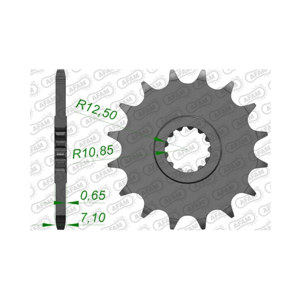 Преден зъбак 14 Зъба/ 520 Kawasaki KFX450R 08-14, Ninja ZX6R 07-25