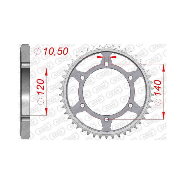 Заден Стоманен Зъбак 40 Зъба/ 530 Kawasaki VN800 95-05, VN800 96-06 Suzuki GSX1300R 99-07, TL1000R 98-02