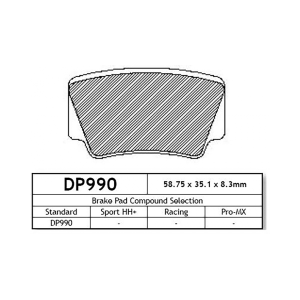 Накладки DP990 задни