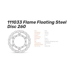 Alternative view of Спирачен диск Flame преден 260mm KTM, Husqwarna, Gas Gas