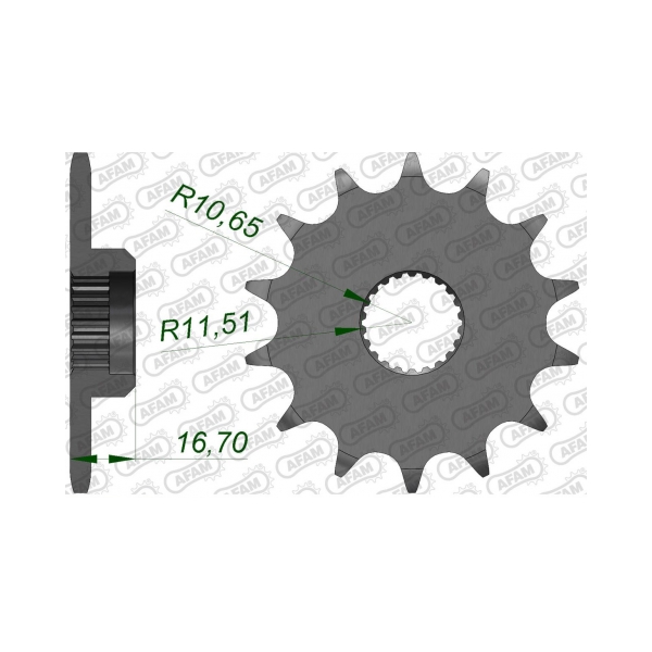 Преден зъбак 16 Зъба/ 520 Yamaha XJ600N 91-03, XJ600S 92-03