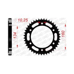 Заден Стоманен Зъбак 40 Зъба/ 530 Honda CBR1000RR 04-16, CBR900RR 00-03, VTR1000 00-06