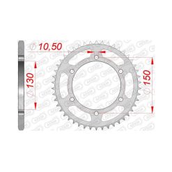 Заден Стоманен Зъбак 46 Зъба/ 520 Yamaha XJ6F/FA 10-16 Diversion, XJ6N/NA/S/SA Diversion 09-16, XJ6SP 2013