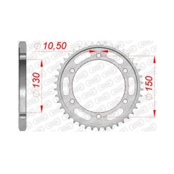 Заден Стоманен Зъбак 46 Зъба/ 525 Yamaha FZ8N/NA 10-16,  FZ8S/SA Fazer 10-16, TDM900 02-14