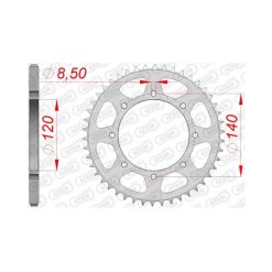Заден Стоманен Зъбак 46 Зъба/ 520 Kawasaki W800 20-25, KLX650 93-02, KLR650 87-14, KLE500 91-07
