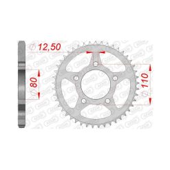 Заден Стоманен Зъбак 46 Зъба/ 525 Honda CB500 94-03, XRV750 Africa Twin 90-00