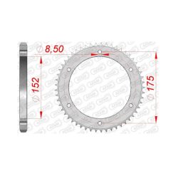 Заден Стоманен Зъбак 53 Зъба/ 428 Yamaha DT125 88-07, WR125R/ X Supermoto 09-16