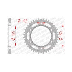 Заден Стоманен Зъбак 42 Зъба/ 525 KTM 1290 Super Adventure S 17-24, 1090 Adventure R 17-19, 990 Adventure 06-12