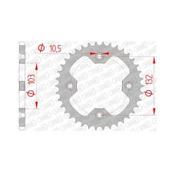 Заден Стоманен Зъбак 39 Зъба/ 520 KTM ATV SX450 08-10, SX505 09-12, XC450 07-10, XC525 08-12