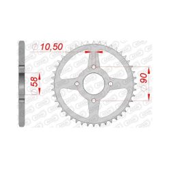 Заден Стоманен Зъбак 520 KTM 125 Duke 11-13, 200 Duke 12-13  Honda VT125C 99-08, XL125V 00-16