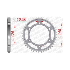 Заден Стоманен Зъбак 43 Зъба/ 525 Yamaha TDM850 91-01