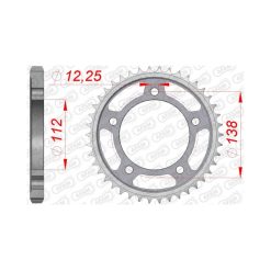 Заден Стоманен Зъбак 40 Зъба/ 530 Honda CB1100 13-19, CB1300N/S 05-09, CBF1000F 10-15