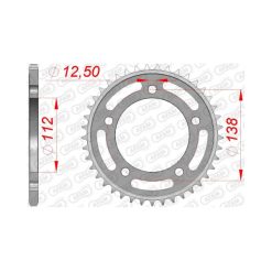 Заден стоманен зъбак 520 Honda 750X-ADV 17-24, CB/CBR500 13-21, NC700 12-14, NC 750 14-24