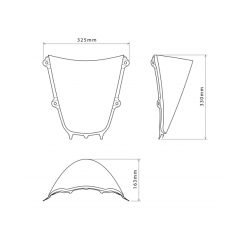 Alternative view of Слюда R-Racer Yamaha YZF-R9 25-26 Clear