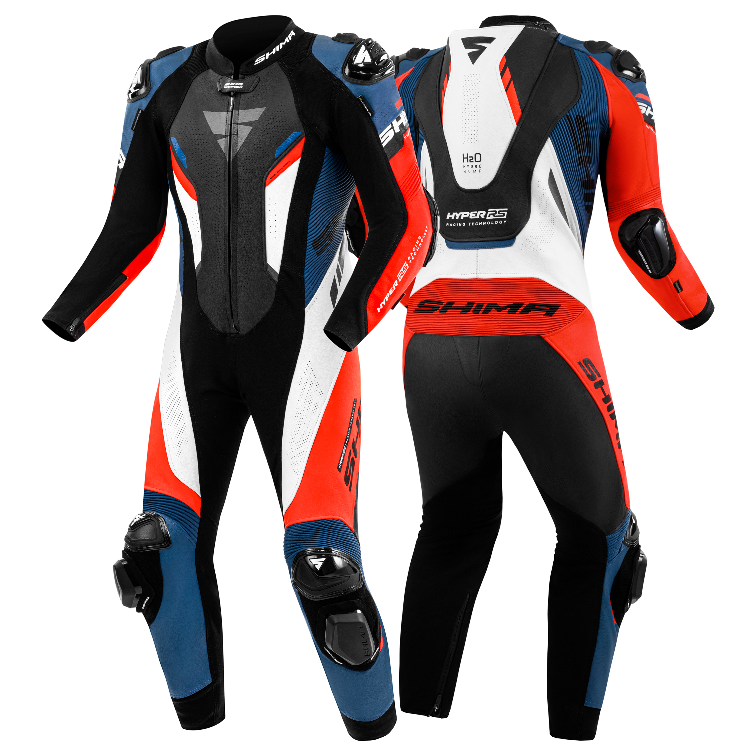 Кожен екип SHIMA HYPER-RS WHITE/BLUE - Image 2