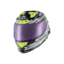 Alternative view of Каска NEXX X.R3R GLITCH RACER WHITE/NEON