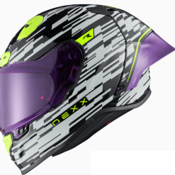 Каска NEXX X.R3R GLITCH RACER WHITE/NEON