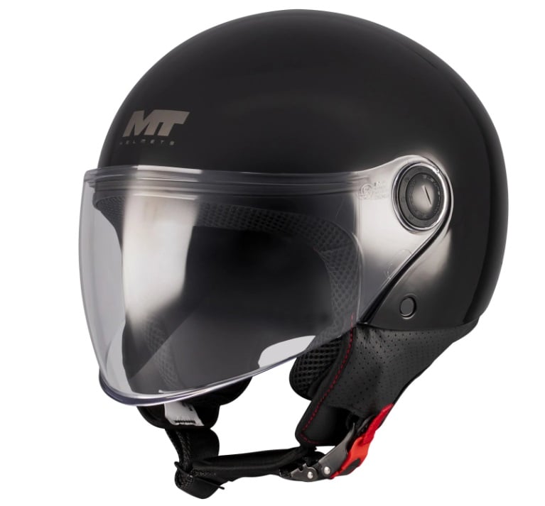 КАСКА ЗА СКУТЕР MT STREET S PURE A1 BLACK GLOSS - Image 2