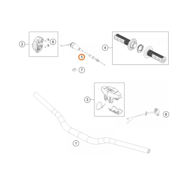 Жило газ OEM KTM 85SX 21-27 Husqvarna TC85 21-27 Gas Gas MC85 21-27 - Image 2