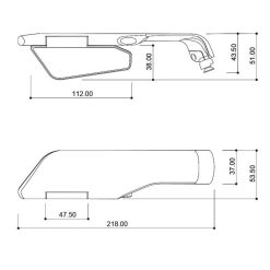 Alternative view of Огледала за мотор BARRACUDA SKIN AIR RACING