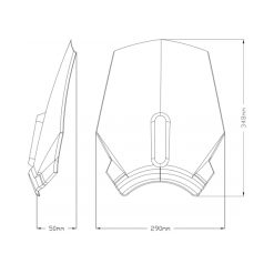 Alternative view of Слюда New Generation Sport Honda CB650R 24-26 Matt black